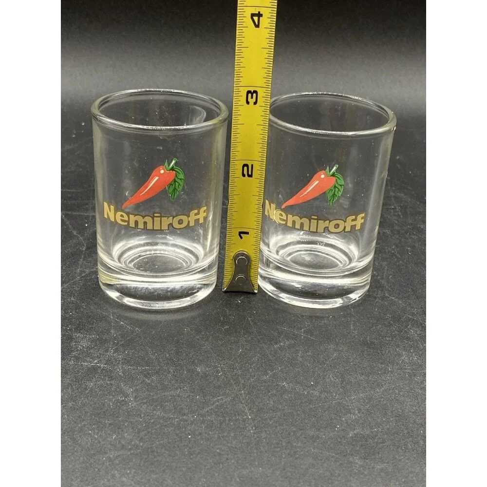 Nemiroff Ukrainian Honey Pepper Vodka 2 Shot Glasses Logo Ukraine